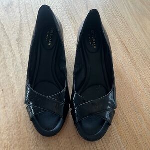 Cole Haan Black Patent Leather Wedges